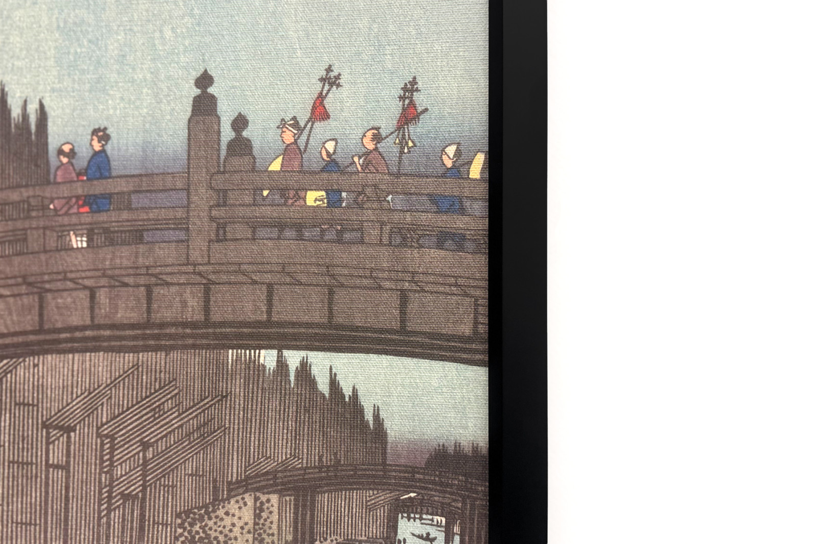 Bambusmarkt an der Hauptstadtbrücke, 1857 - Ando Hiroshige