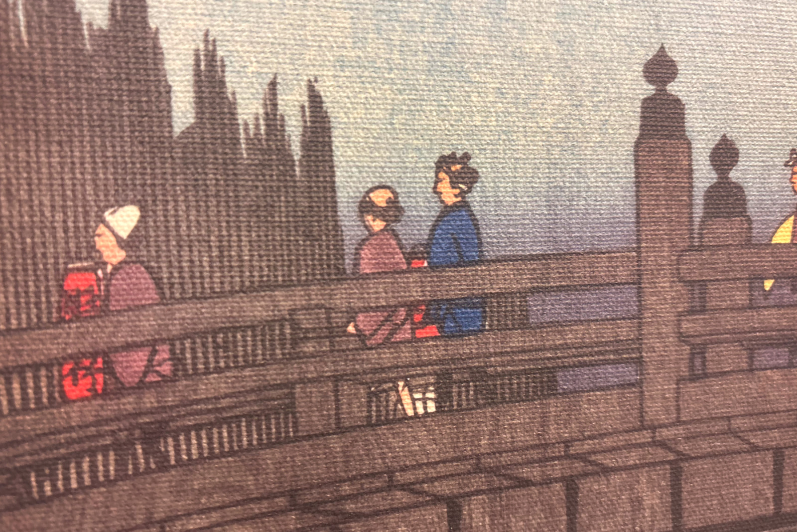 Bambusmarkt an der Hauptstadtbrücke, 1857 - Ando Hiroshige