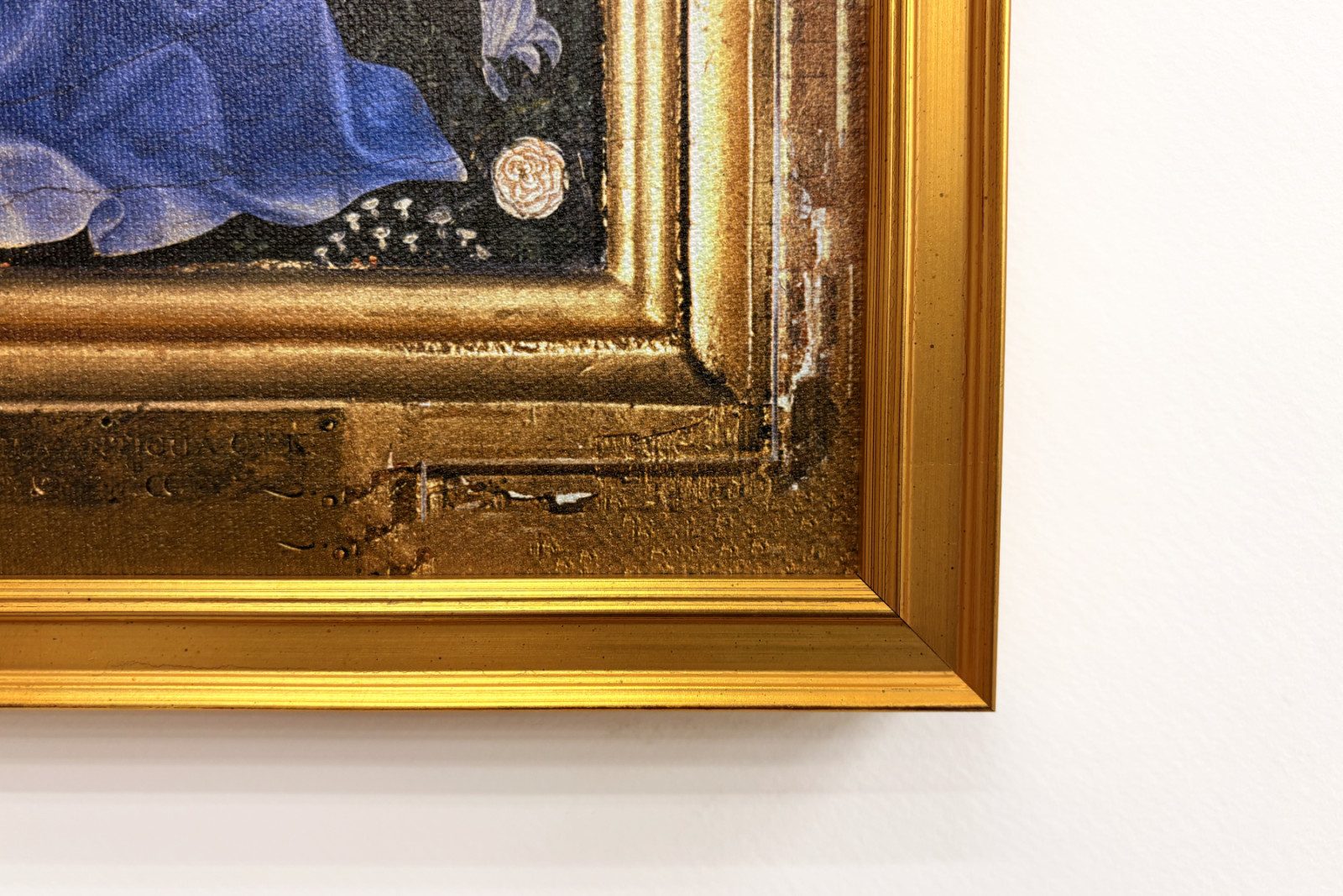 Richard II. wird der Jungfrau und dem Kind von seinem Schutzpatron Johannes dem Täufer und den Heiligen Edward und Edmund vorgestellt, ca. 1395-99 - Master of the Wilton Diptych
