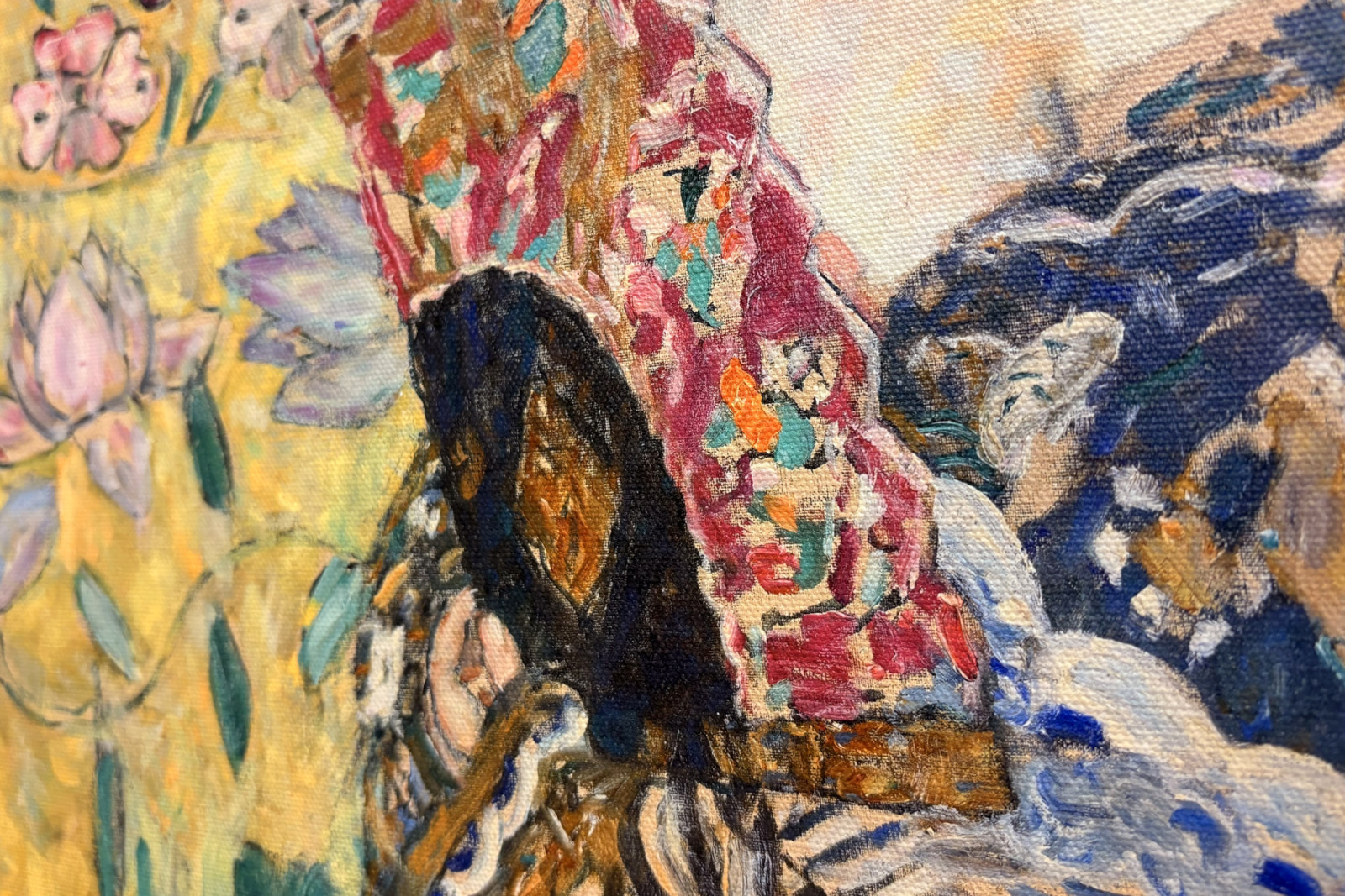 Dame mit Fächer - Gustav Klimt