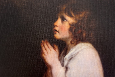 Der kleine Samuel im Gebet, 1777. Maße: 0,89x0,7 m. Montpellier, Musée Fabre (1723-1792)