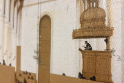 Innenraum der Sint-Odulphuskerk in Assendelft, 1649