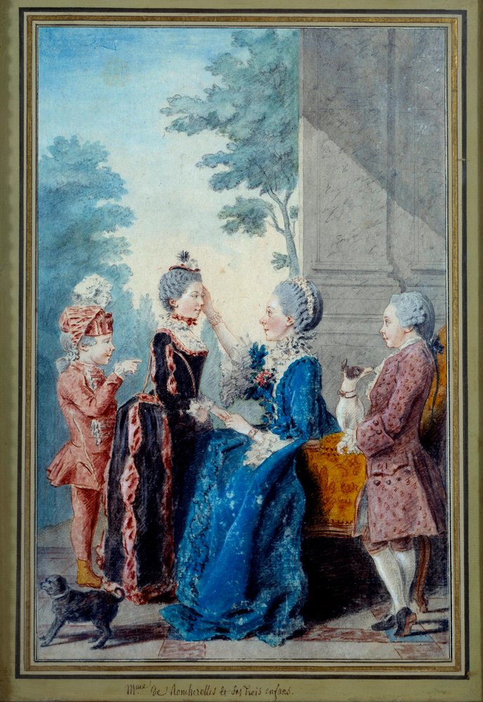 Madame de Roucherolles und ihre drei Kinder von Carmontelle