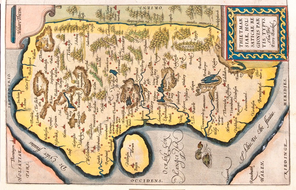 Schleswig-Holstein, Deutschland von Abraham Ortelius