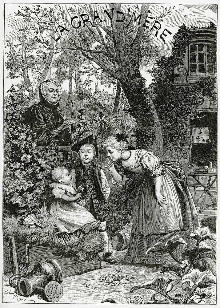 La Großmutter, 19. Jahrhundert von Adrien Emmanuel Marie