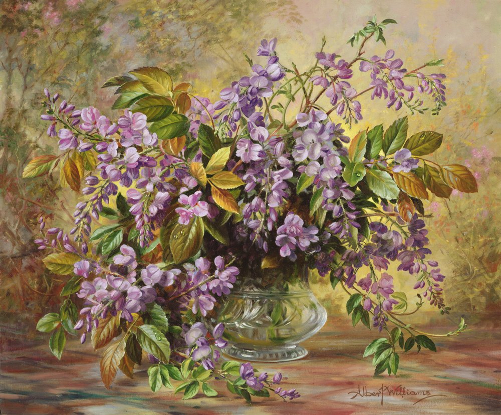 Bezaubernde Junizeit-Wisteria von Albert Williams