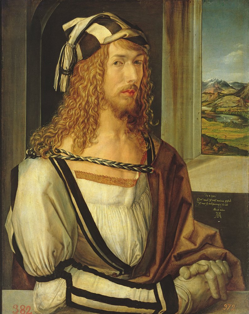 Selbstbildnis mit Handschuhen von Albrecht Dürer