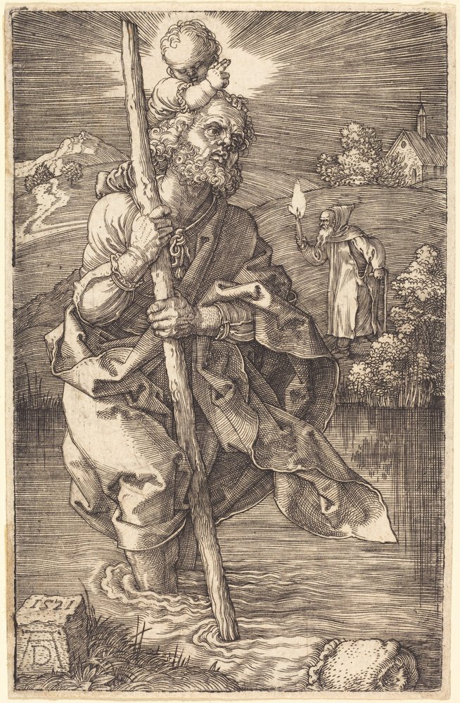 Der heilige Christophorus nach rechts gewandt von Albrecht Dürer