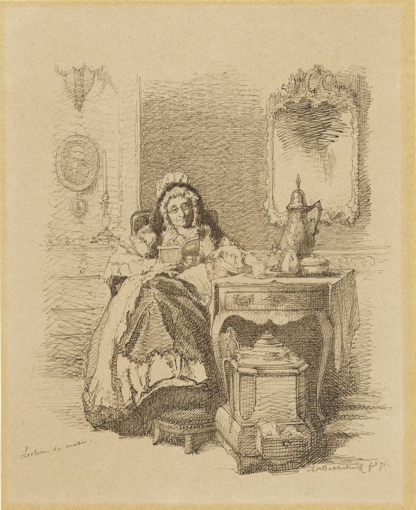 Lesende alte Dame von Alexander Hugo Bakker-Korff