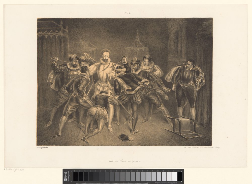 Mord an Heinrich von Guise von Alexander Ver Huell (signed by artist)