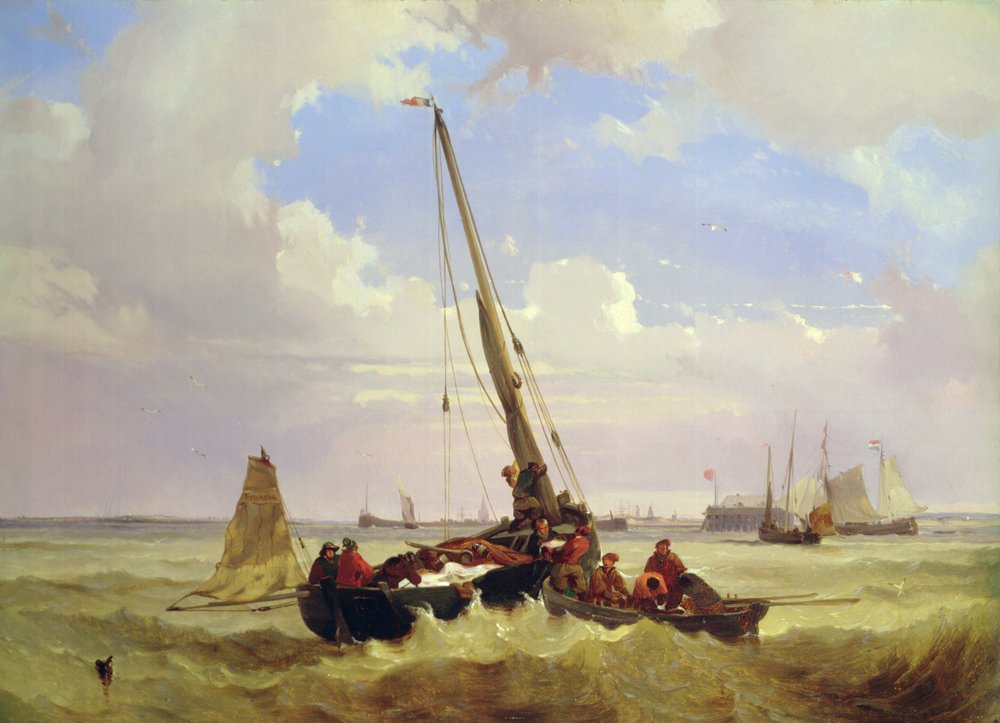 Fischereifahrzeuge vor Calais von Alexandre T. Francia