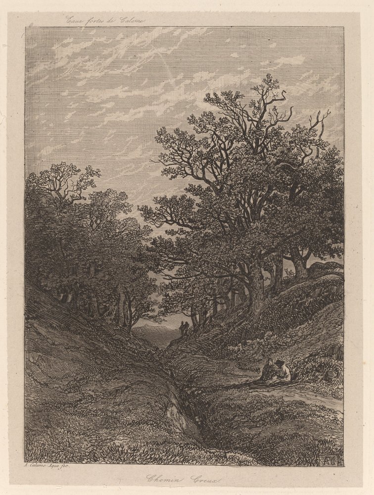 Chemin Creux von Alexandre Calame: hochwertiger Kunstdruck
