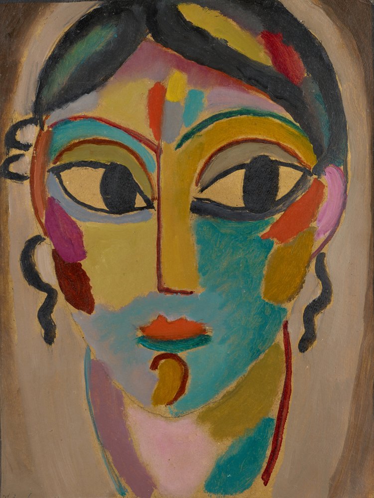 Mystischer Kopf: Kopf eines Mädchens, 1918 von Alexej von Jawlensky