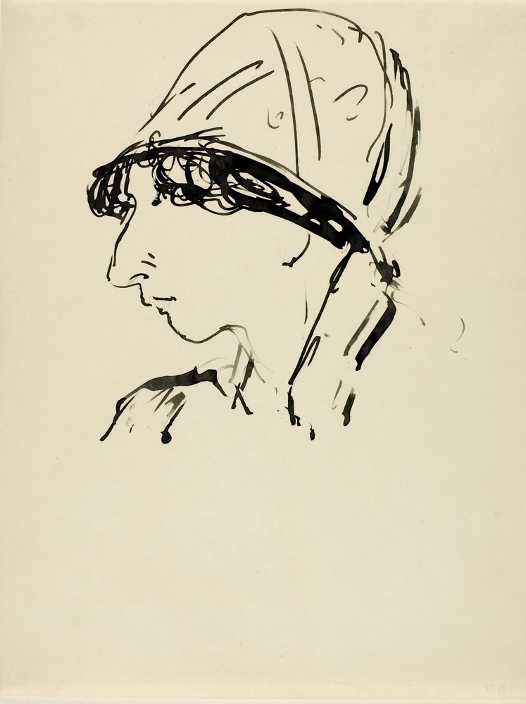 Kopf eines Mädchens von Alfred H. Maurer