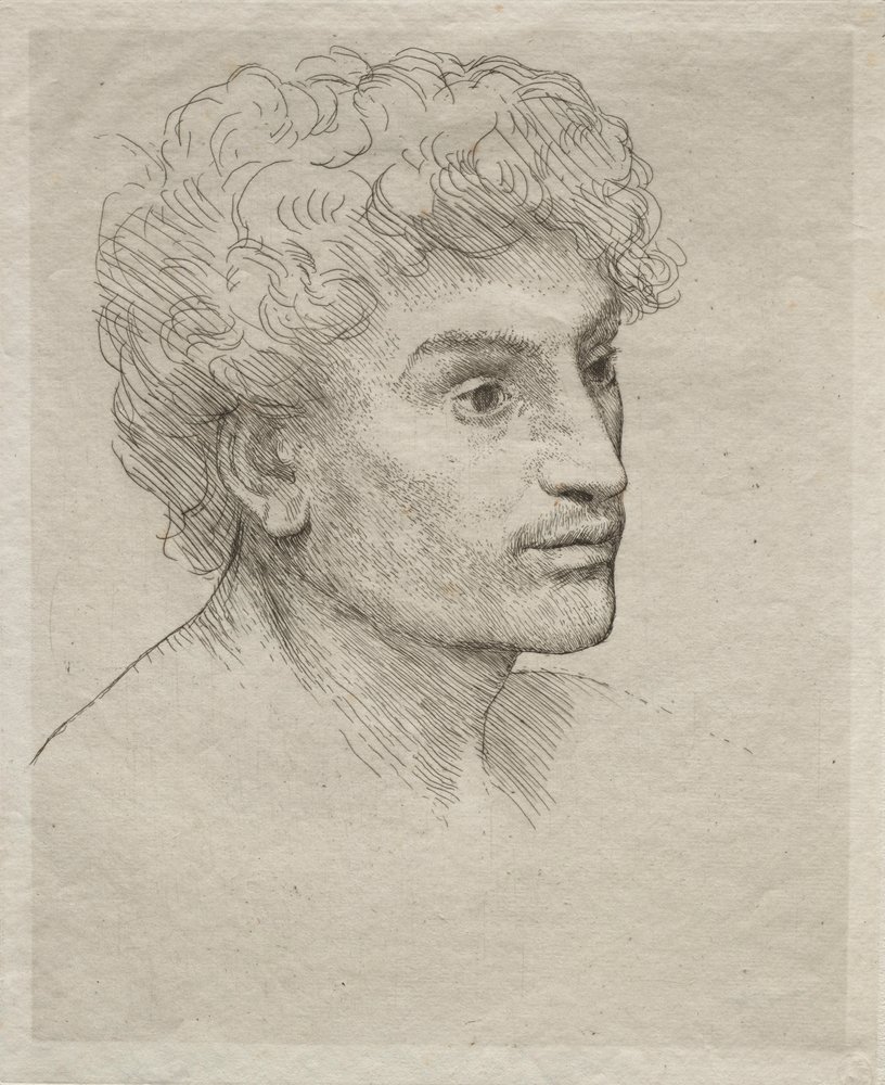 Kopf eines jungen Mannes von Alphonse Legros