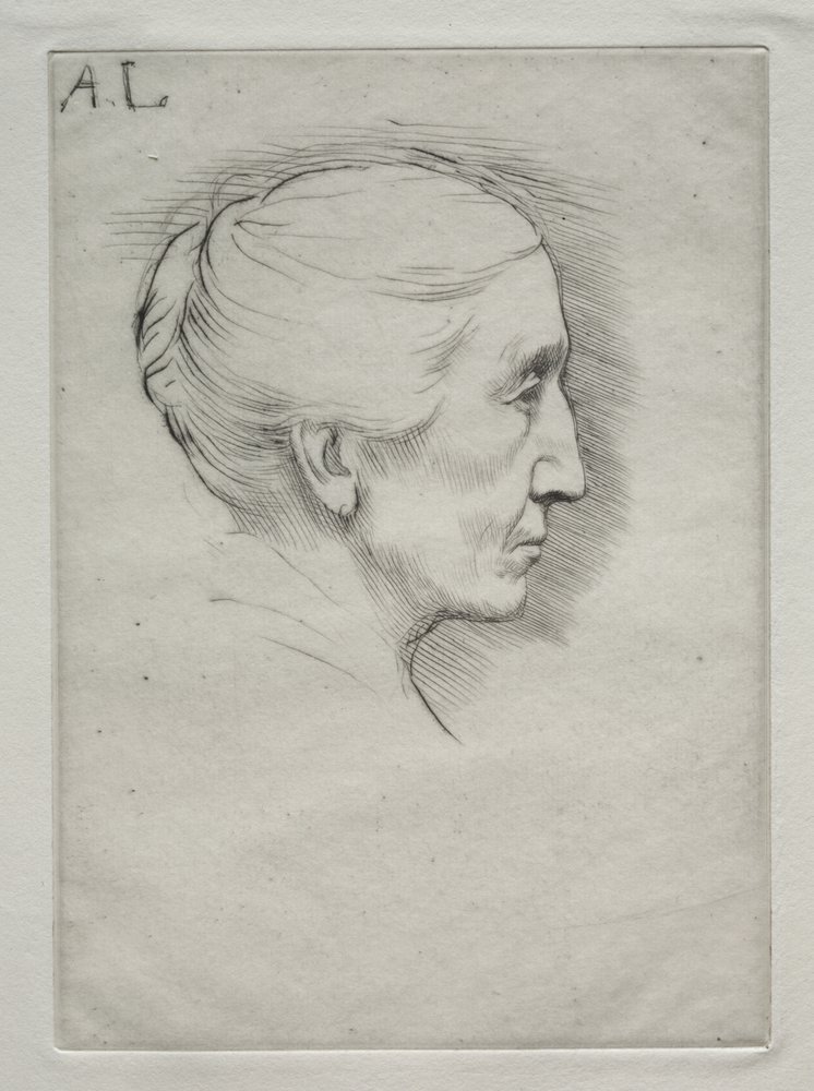 Porträt von Mme. Emily Hughes (1. Platte) von Alphonse Legros