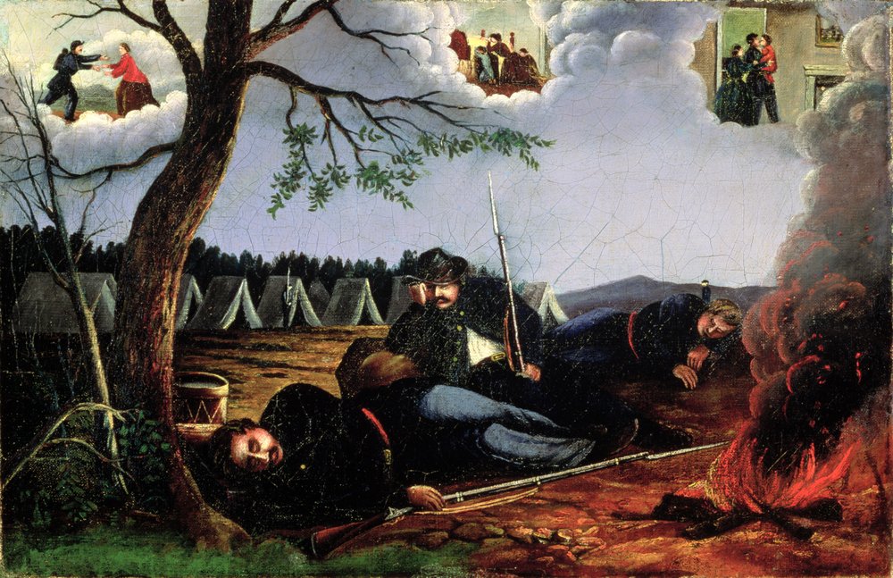 Der Traum des Soldaten, um 1865 von American School