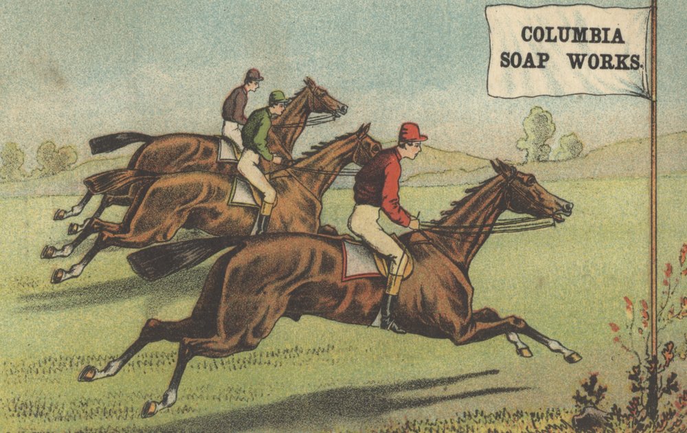 Werbung für Columbia Soap Works, ca. 1880 von American School
