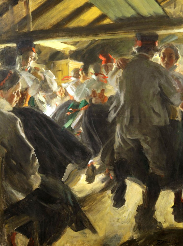 Tanz in der Gopsmorkate von Anders Leonard Zorn