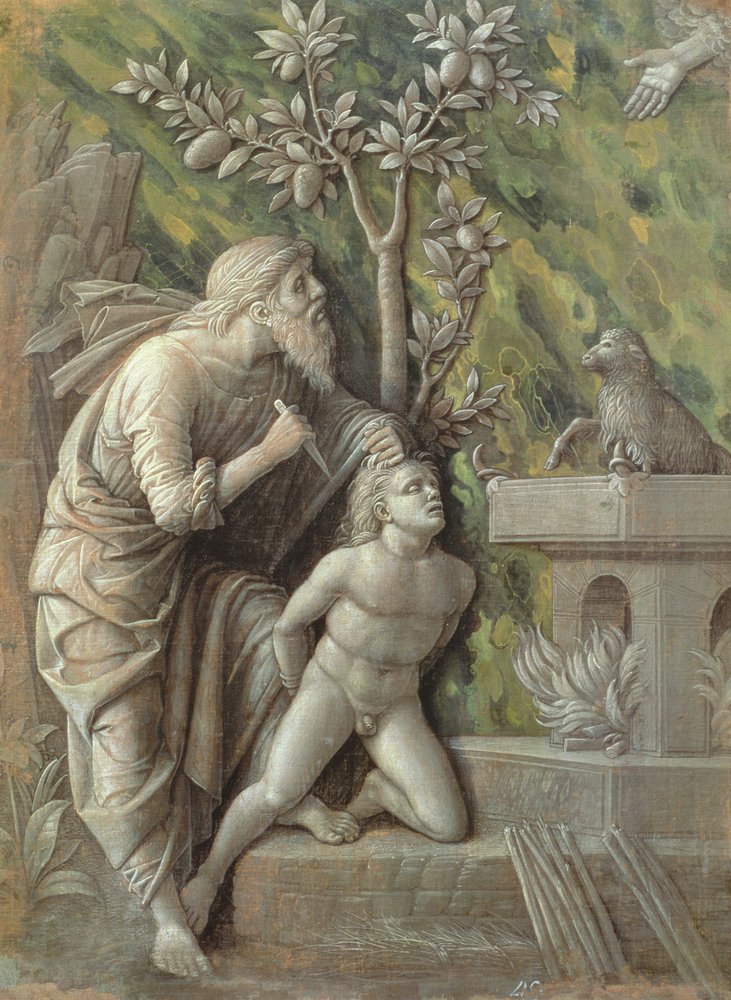 Abraham opfert Isaak, um 1490-95 von Andrea Mantegna