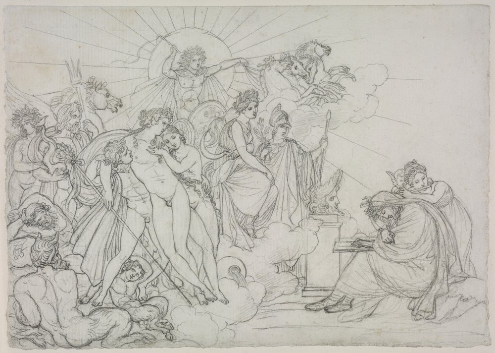 Anrufung der Gottheiten, die über die Landwirtschaft wachen, aus Vergils "Georgica" von Anne-Louis Girodet de Roucy-Trioson