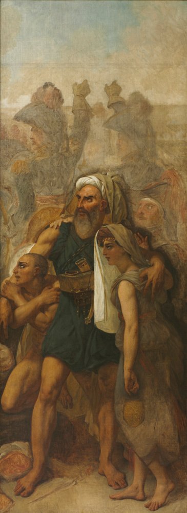 Ägyptische Familie, Skizze für Die Schlacht bei den Pyramiden von Antoine-Jean Gros