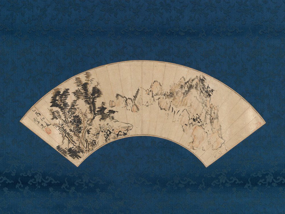 Teezubereitung an einer Bergschlucht, 1825 von Aoki Mokubei