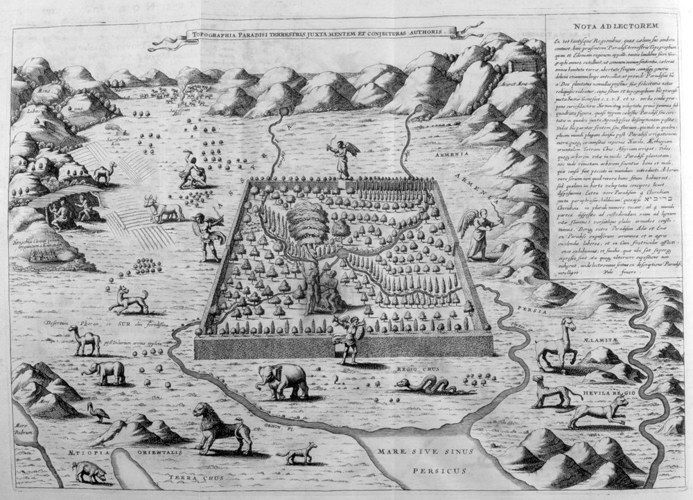 Das irdische Paradies, 1675 von Athanasius Kircher