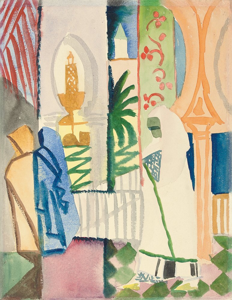 In der Tempelhalle, 1914 von August Macke