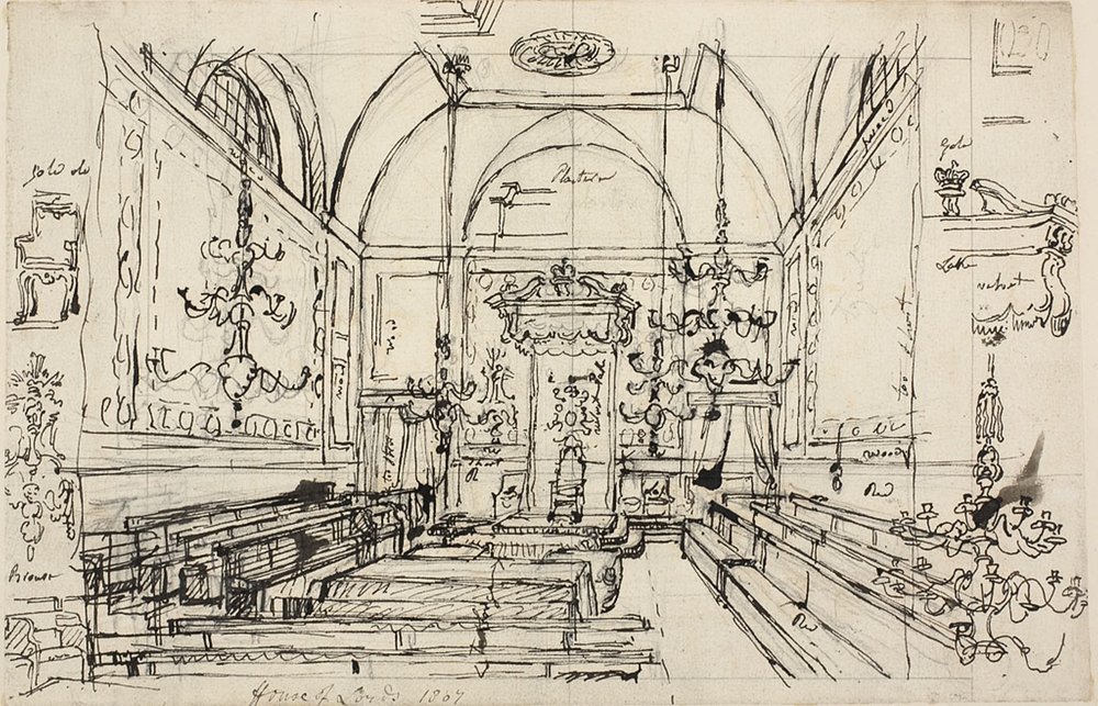 Studie für das House of Lords von Augustus Charles Pugin