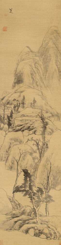 Landschaft im Stil von Huang Gongwang (1269-1354) von Bada Shanren