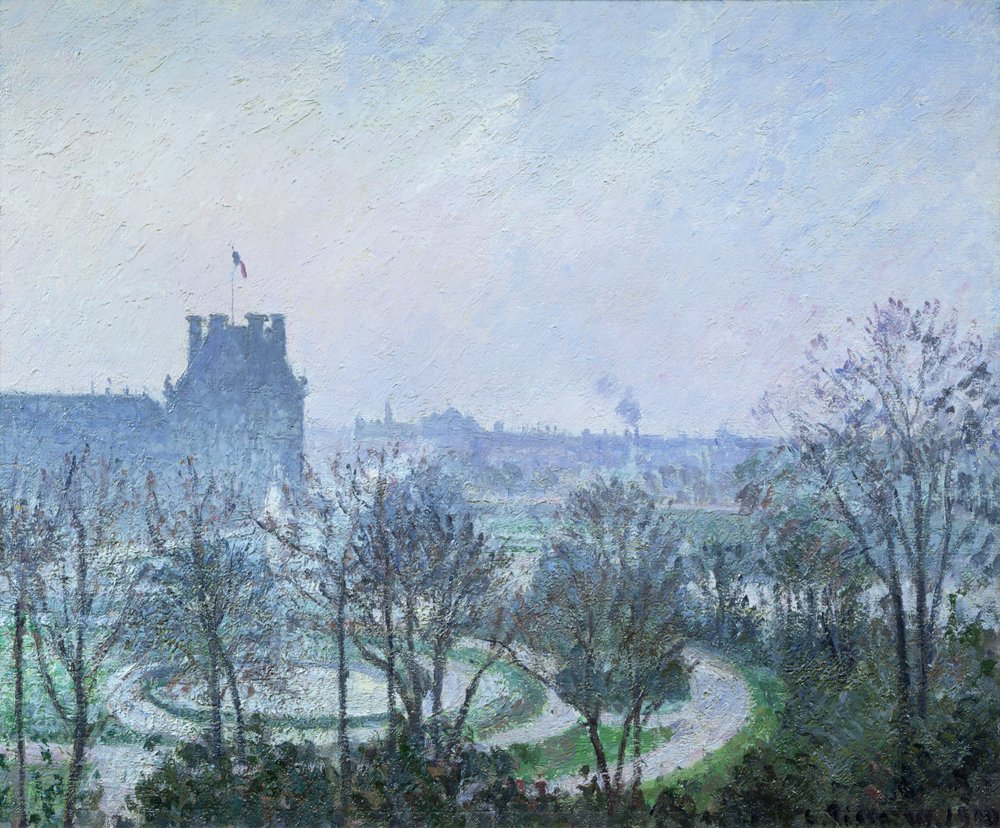 Weißer Frost, Jardin des Tuileries, 1900 von Camille Jacob Pissarro