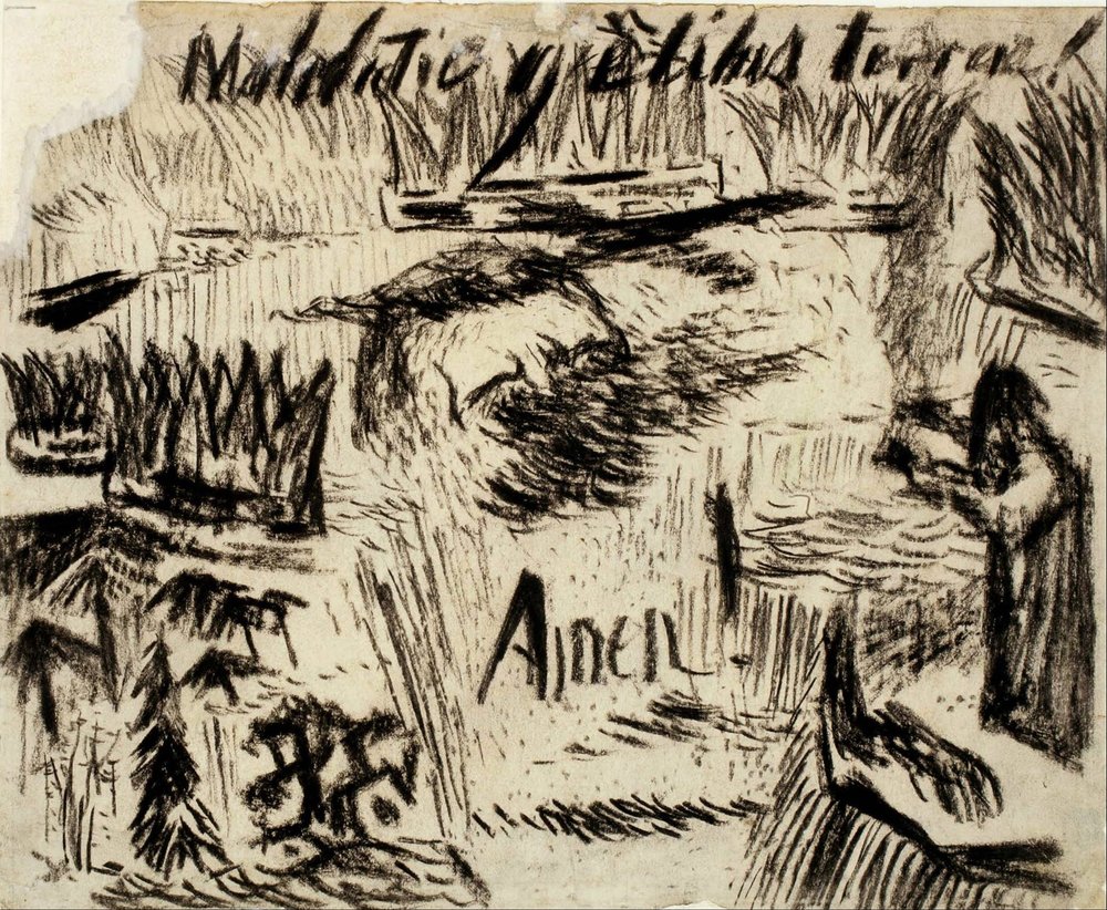 Ohne Titel (Maledictio gentibus terrae! Amen!) von Carl Fredrik Hill