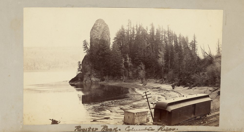 Rooster Rock, Columbia River von Carleton Watkins