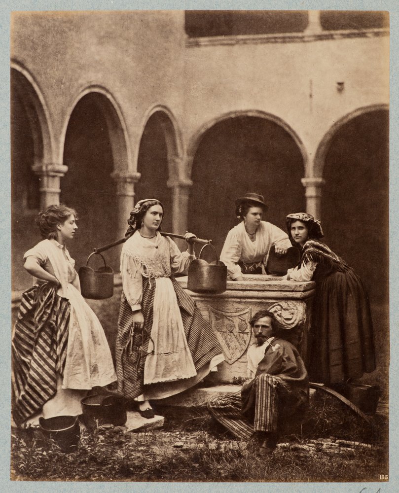 Figuren am Brunnen, Kreuzgang von San Giobbe, Venedig von Carlo Naya