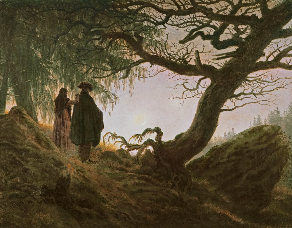Caspar David Friedrich Mann Und Frau Den Mond Betrachtend Bildanalyse