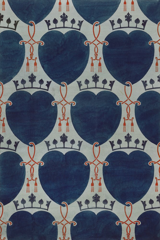 Entwurf für einen Stoff, ca. 1898 von Charles Francis Annesley Voysey