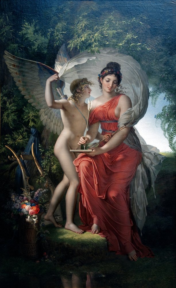 Erato, Muse der lyrischen Poesie von Charles Meynier