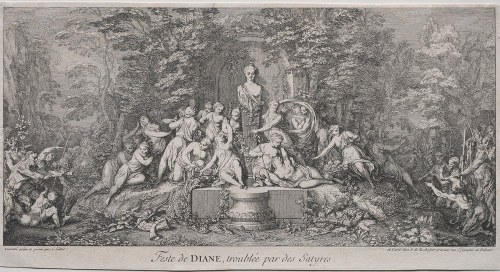 Die vier Feste: Fest der Diana von Claude Gillot