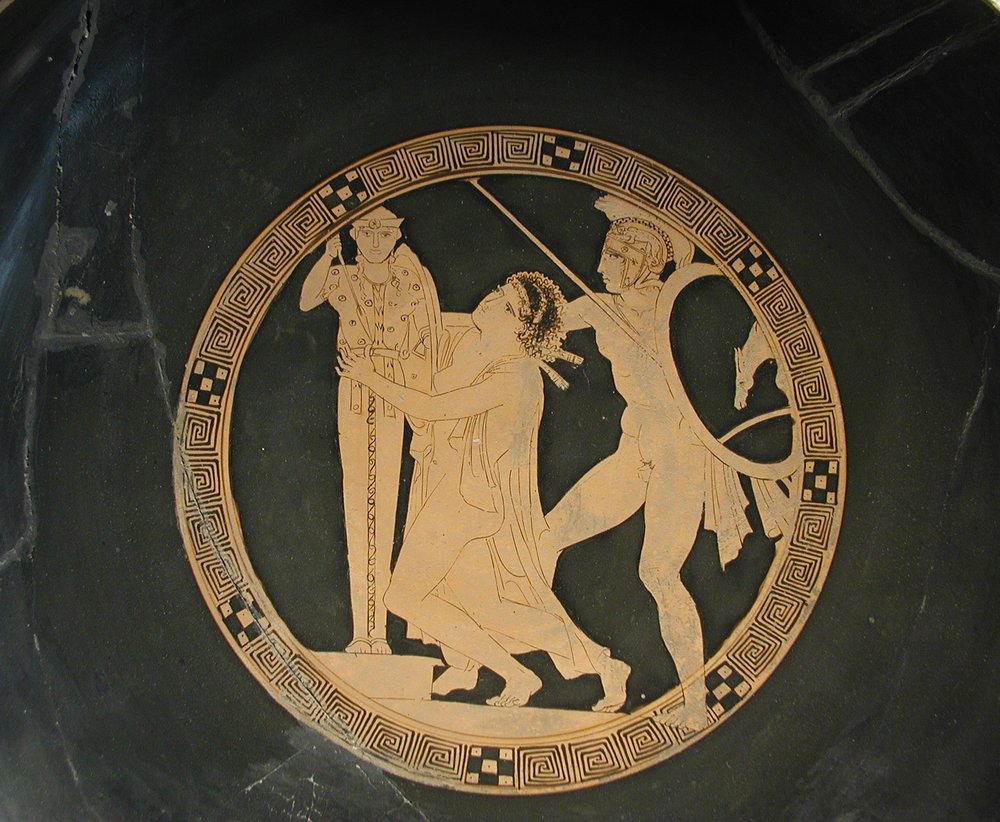 Ajax der Kleine zieht Kassandra vom Palladium, 5. Jh. v. Chr. von Codrus Painter
