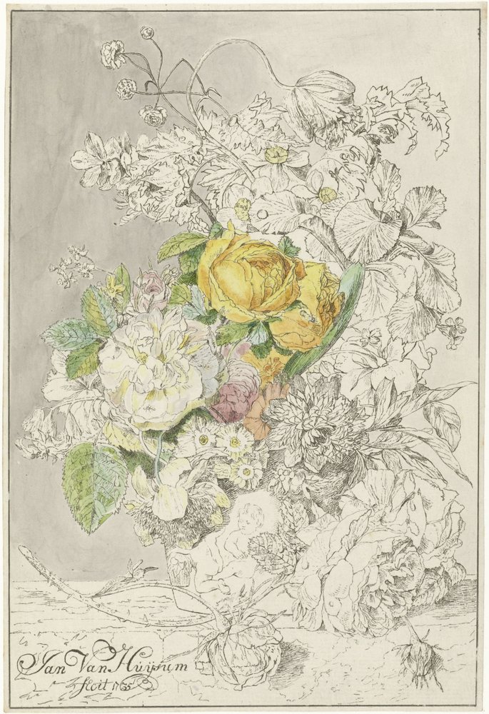 Blumenstück von Cornelis Ploos van Amstel (signed by artist)