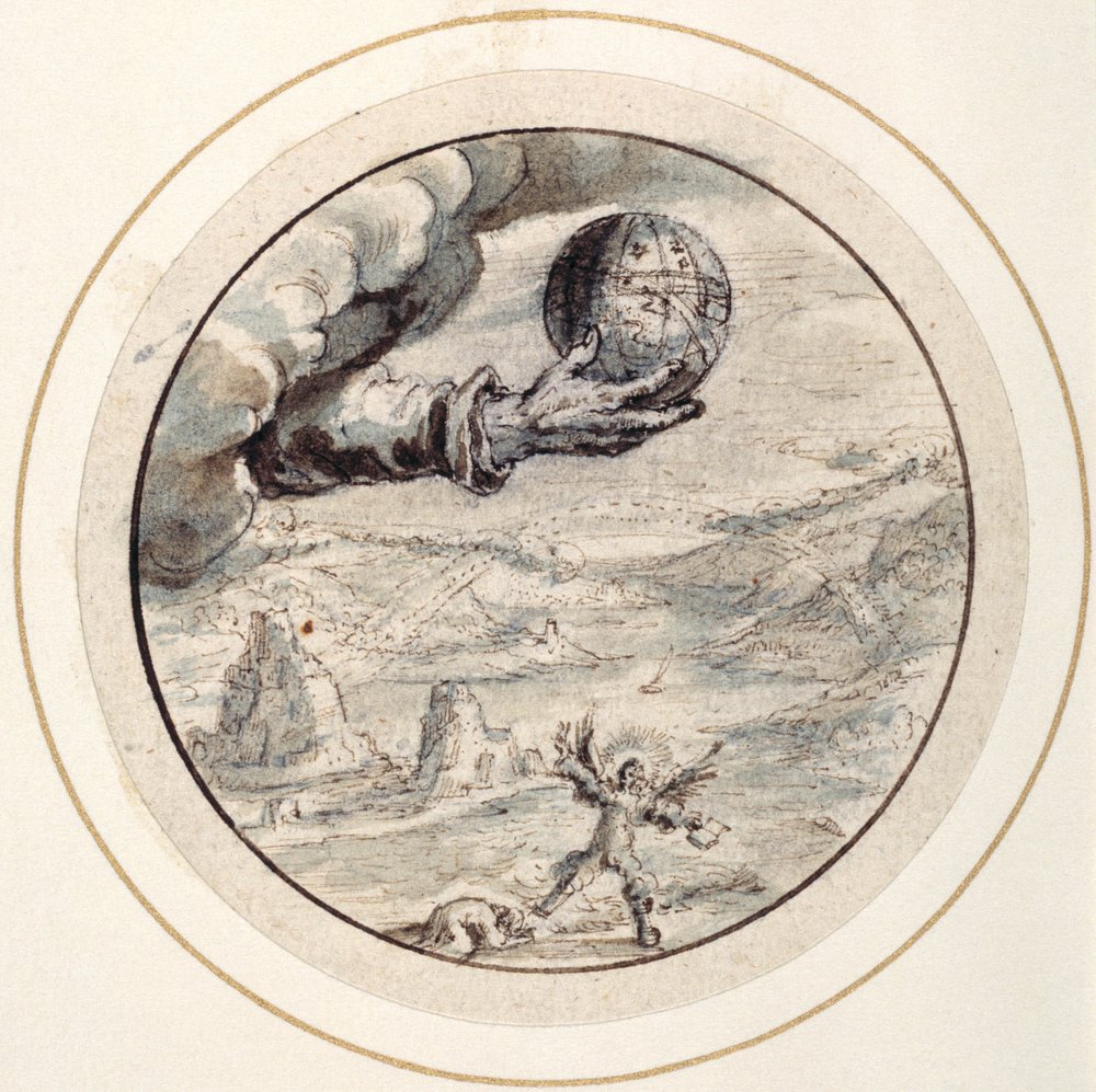 Hand mit Himmelskugel, frühes 17. Jahrhundert von Crispin I de Passe