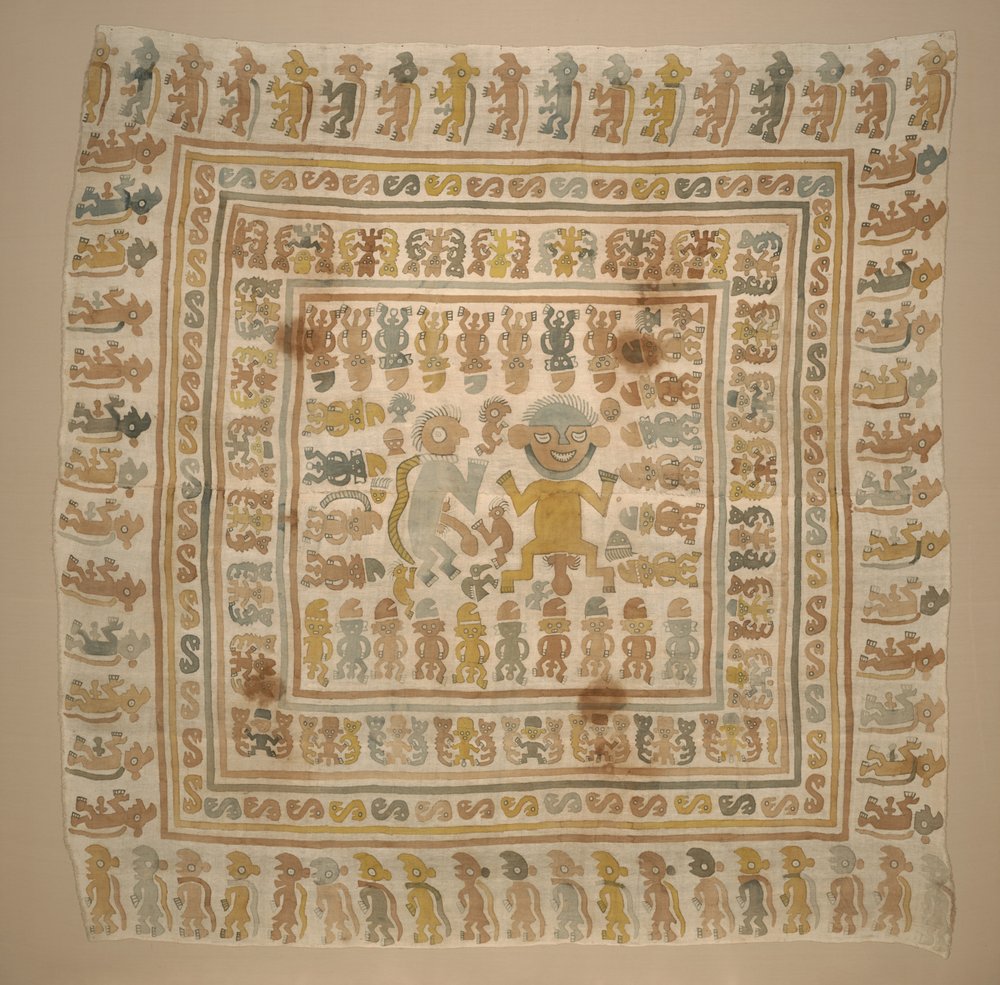 Tafel aus dem "Gefangenen"-Textil, ca. 1300-1470 von Culture Chimu