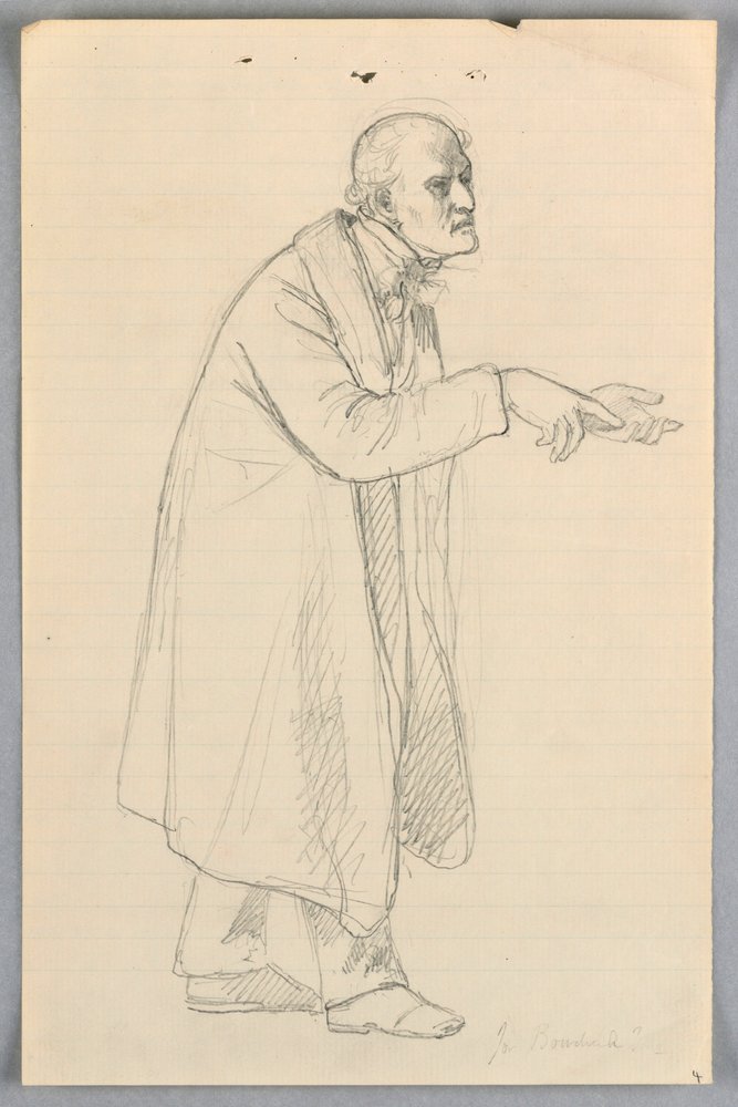 Zeichnung, Studie für "Wissenschaftliche Gruppe", 1858 von Daniel Huntington