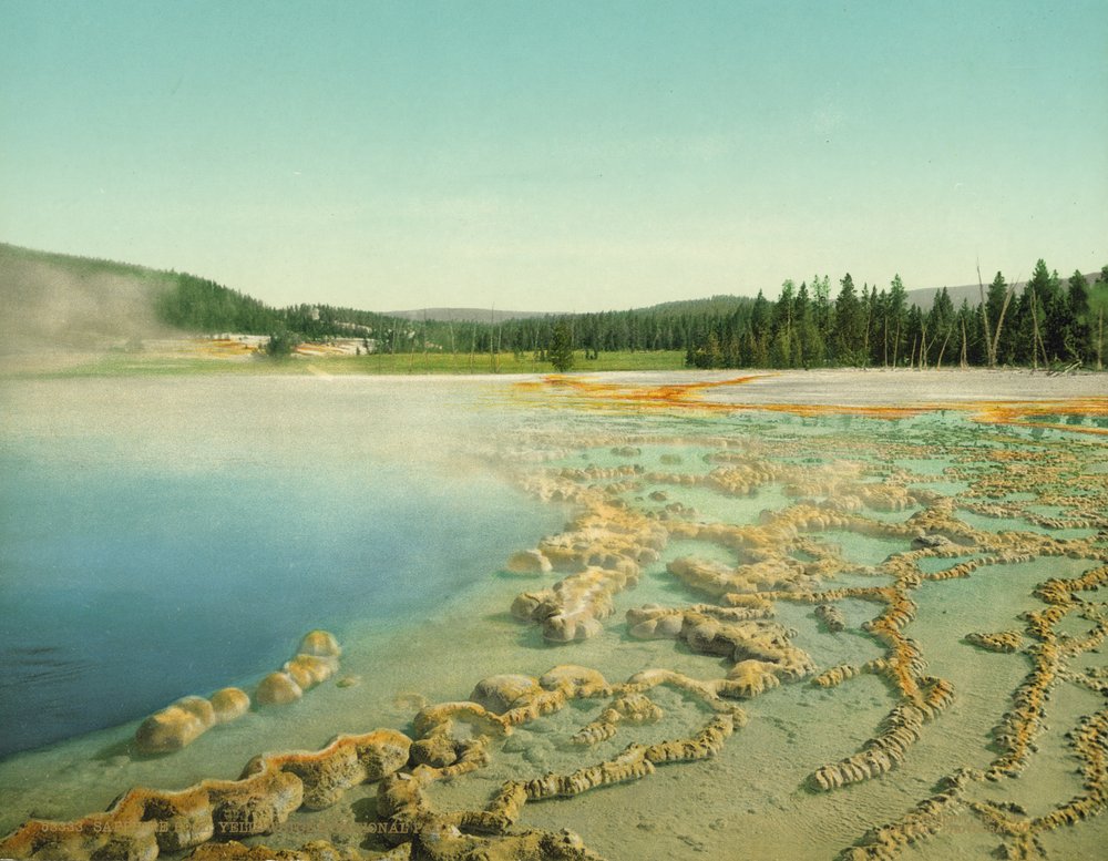 Saphir-Pool, Yellowstone Nationalpark, ca. 1902 von Detroit Photographic Co.