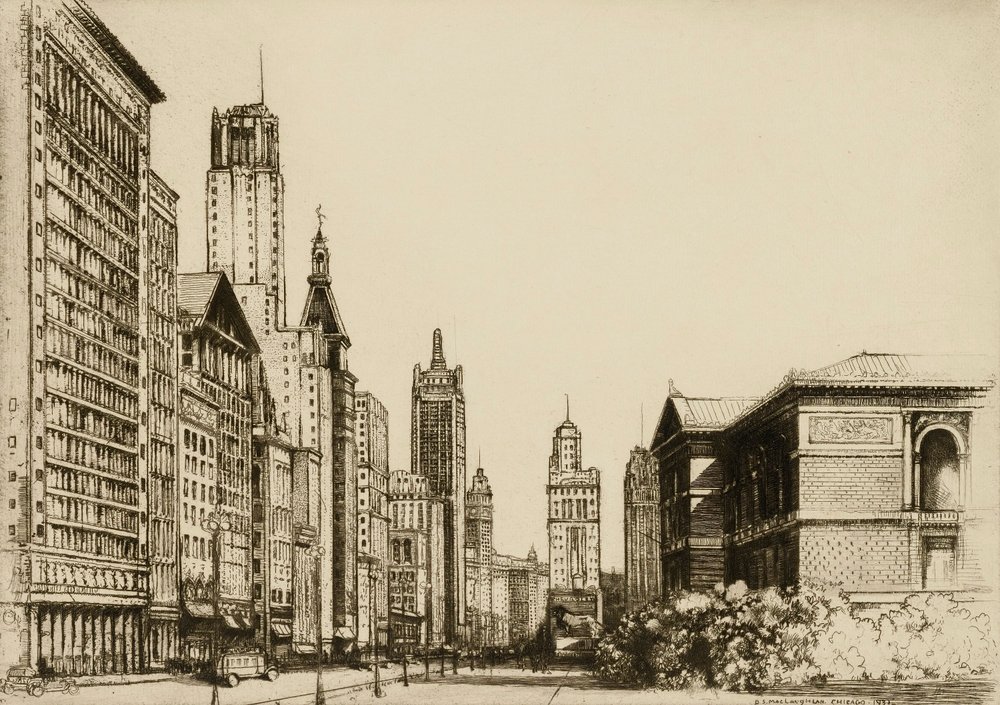 Chicago, Michigan Avenue Nr. 1 von Donald Shaw MacLaughlan