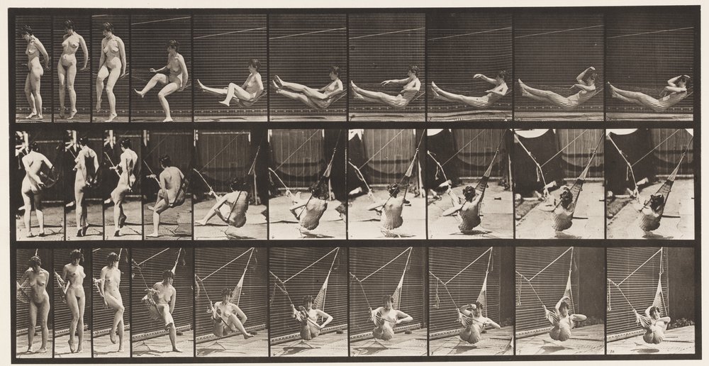Tafel 261. In die Hängematte steigen von Eadweard Muybridge