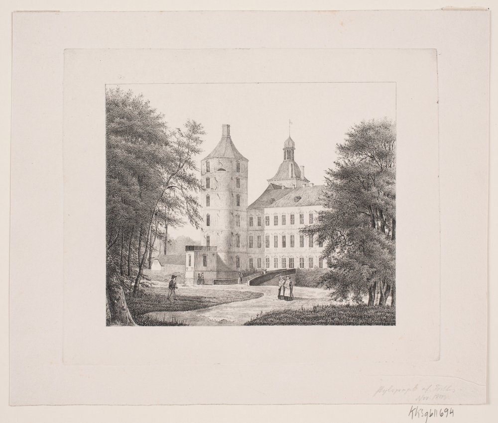 Vallø vom Garten aus gesehen von Edvard Fortling