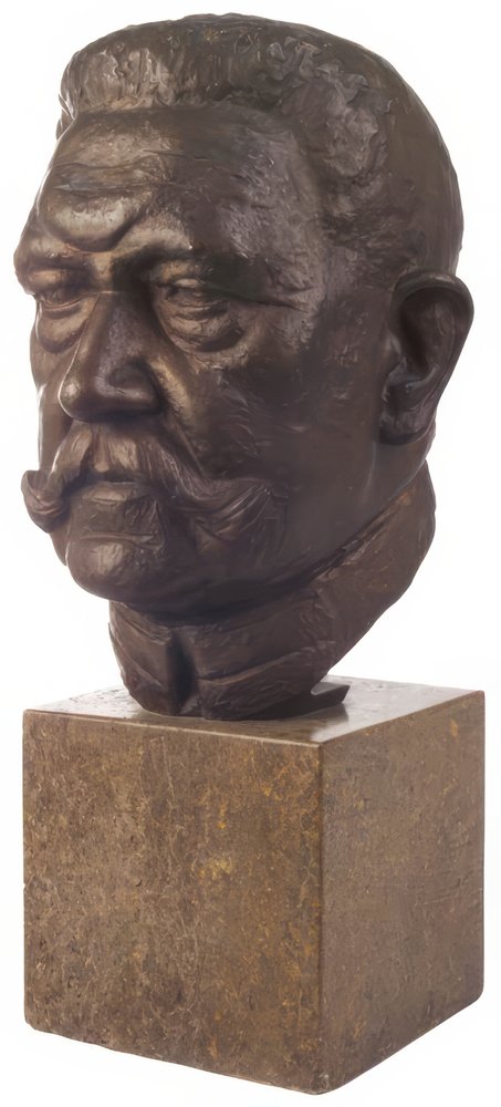 Erster Weltkrieg, historisch, Paul von Hindenburg Bronzekopf von Emil Jungblut