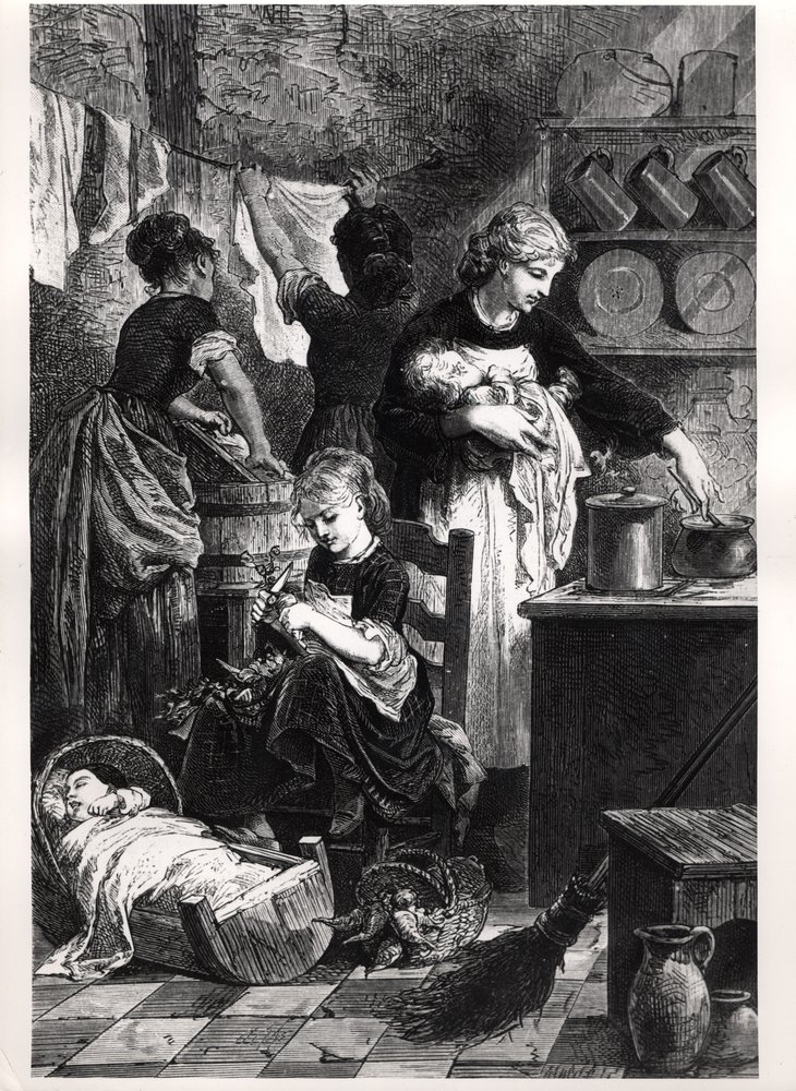Wäscherinnen in Amerika von Emile Antoine Bayard